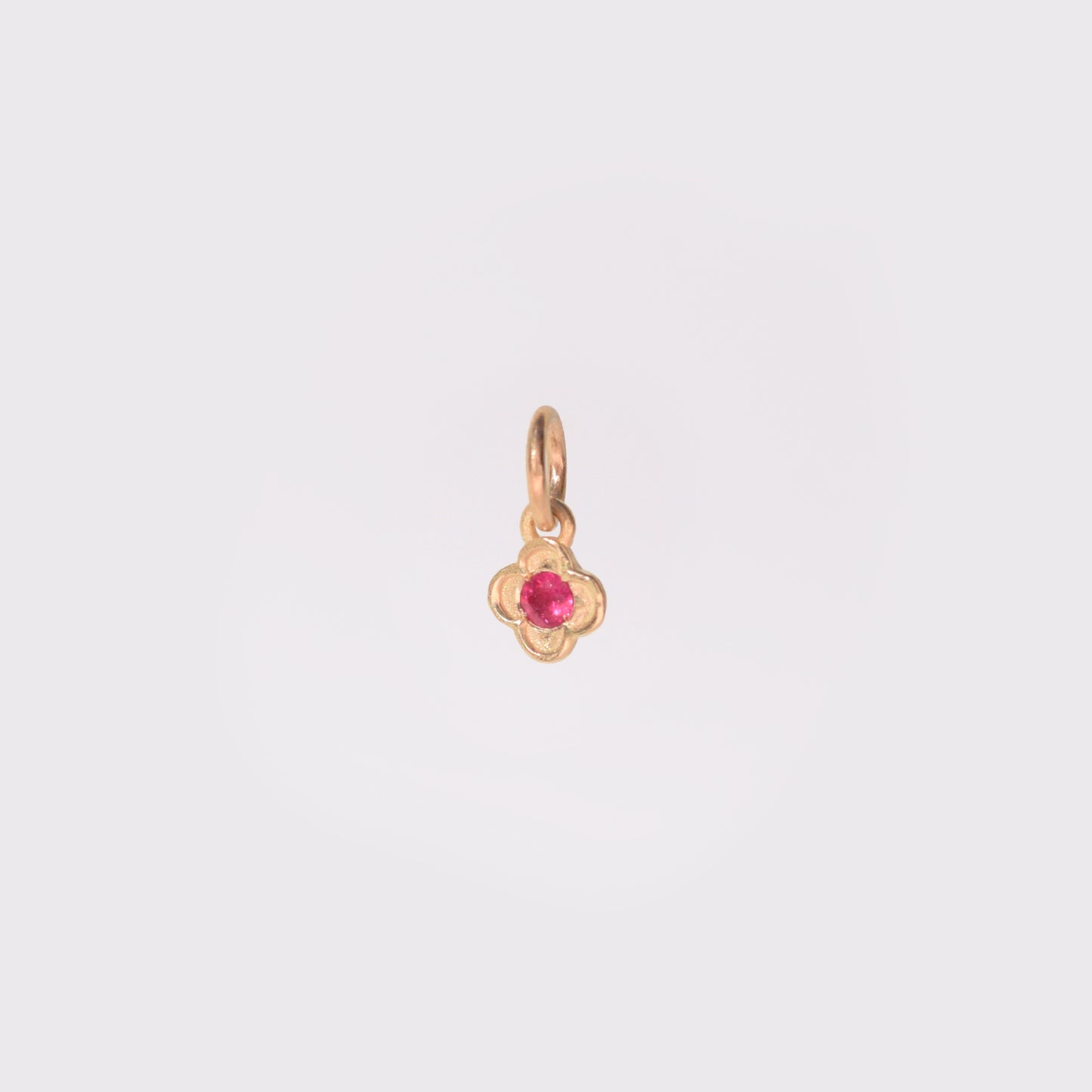 Quatrefoil Gemstone Charm
