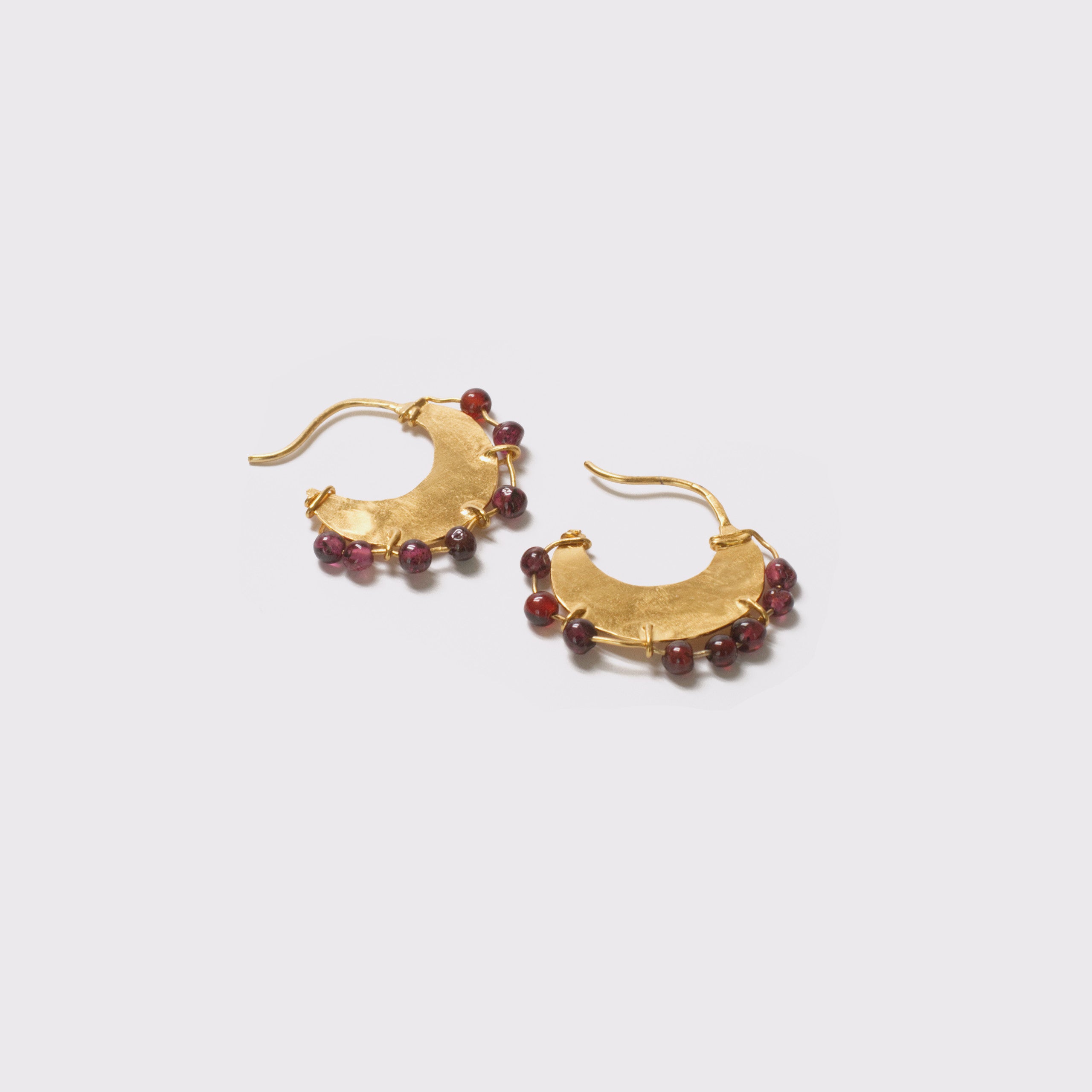 Lamna Garnet Hoops – Mairy Jewellery