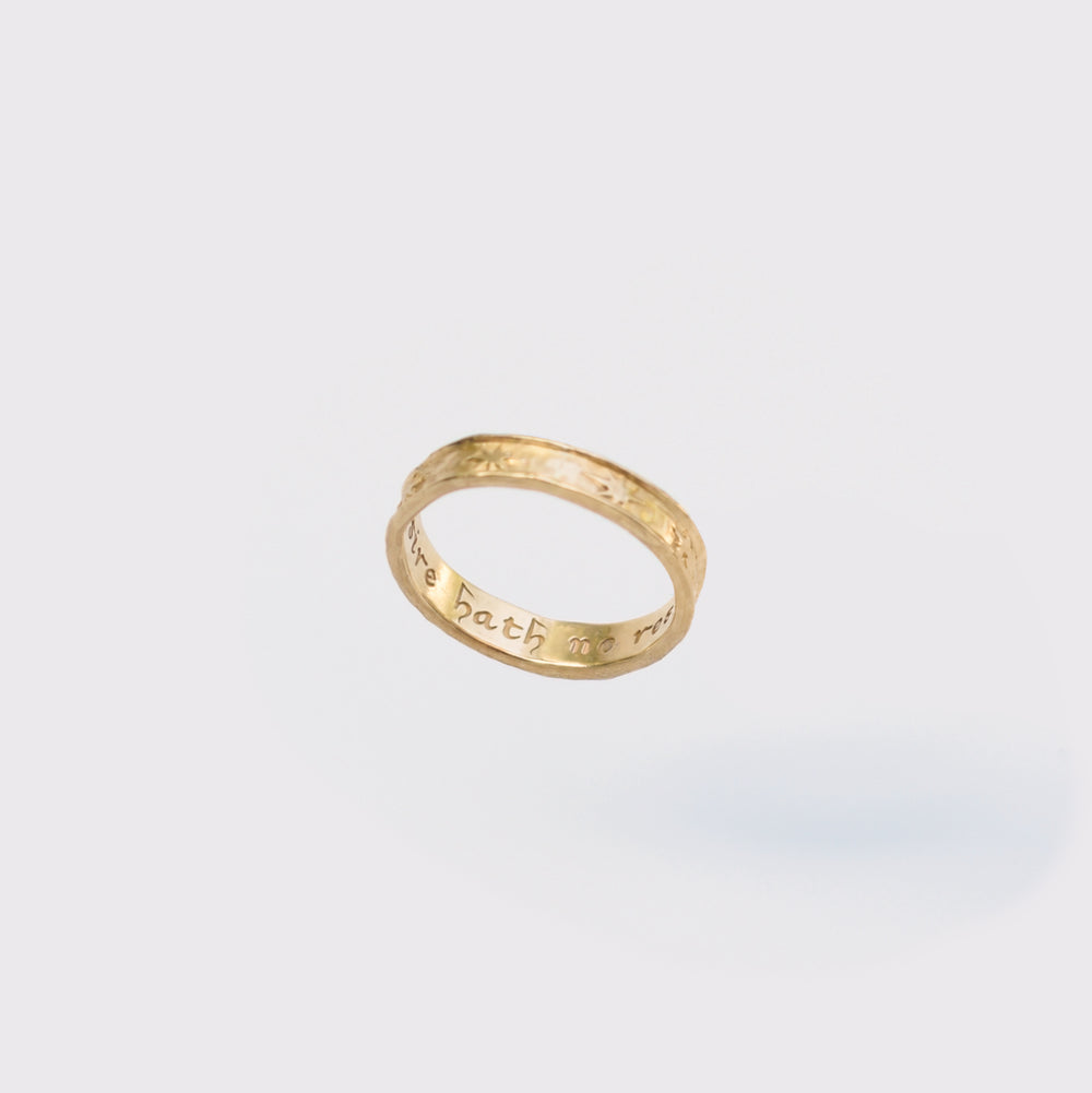Desire hath no rest – Poesy Ring